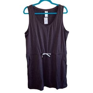 NWT Member’s Mark Sleeveless Knit Dress XL Purple Drawstring Waist Dress